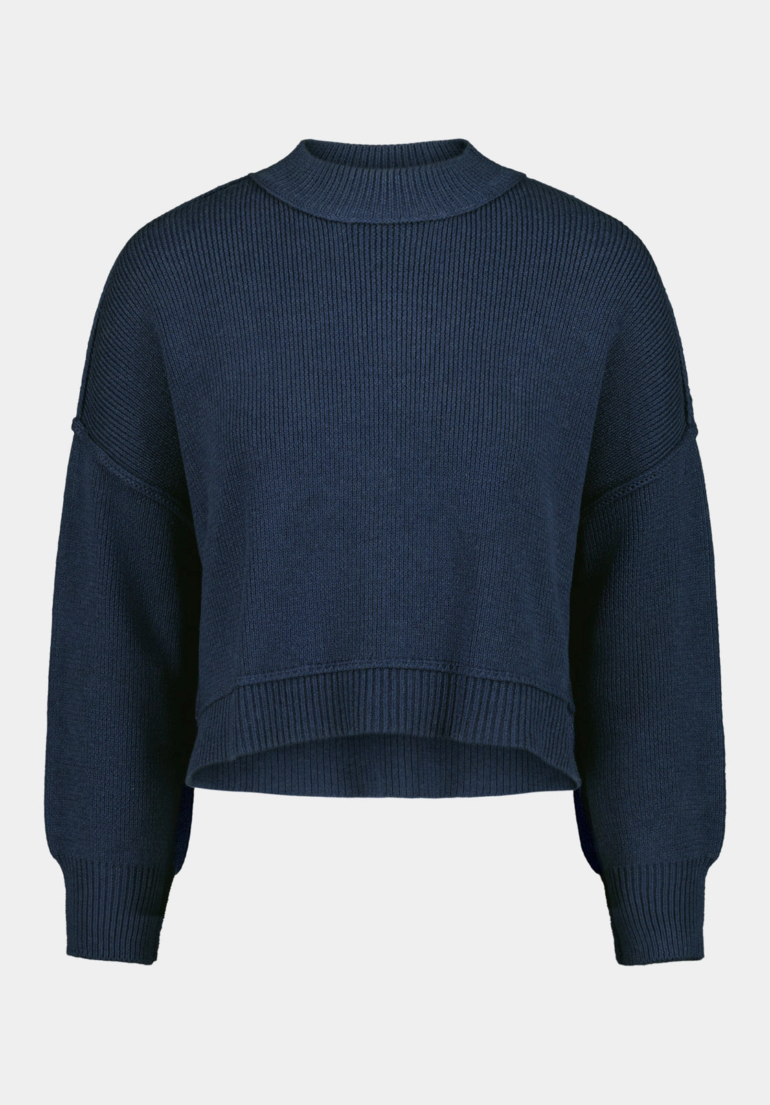 Cozy Wearable Breathable fabric Seema Women's Dropped Sleeve Loose-Fit Cropped Sweater, Oceana - SW0142