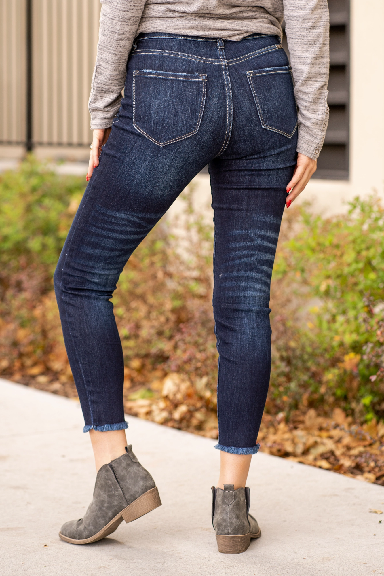 Neutral Mood Laurel High Rise Button Fly Skinny