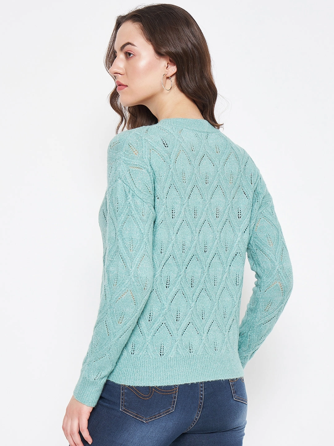Madame Sea Green Sweater Cozy Wear Compact Travel Design