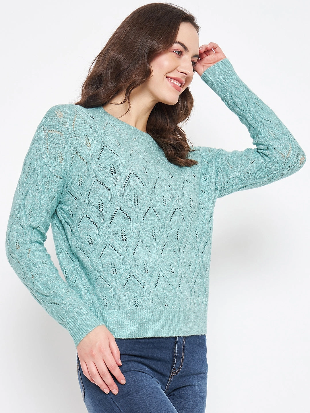 Madame Sea Green Sweater Chilly Days Allergen Free Processing