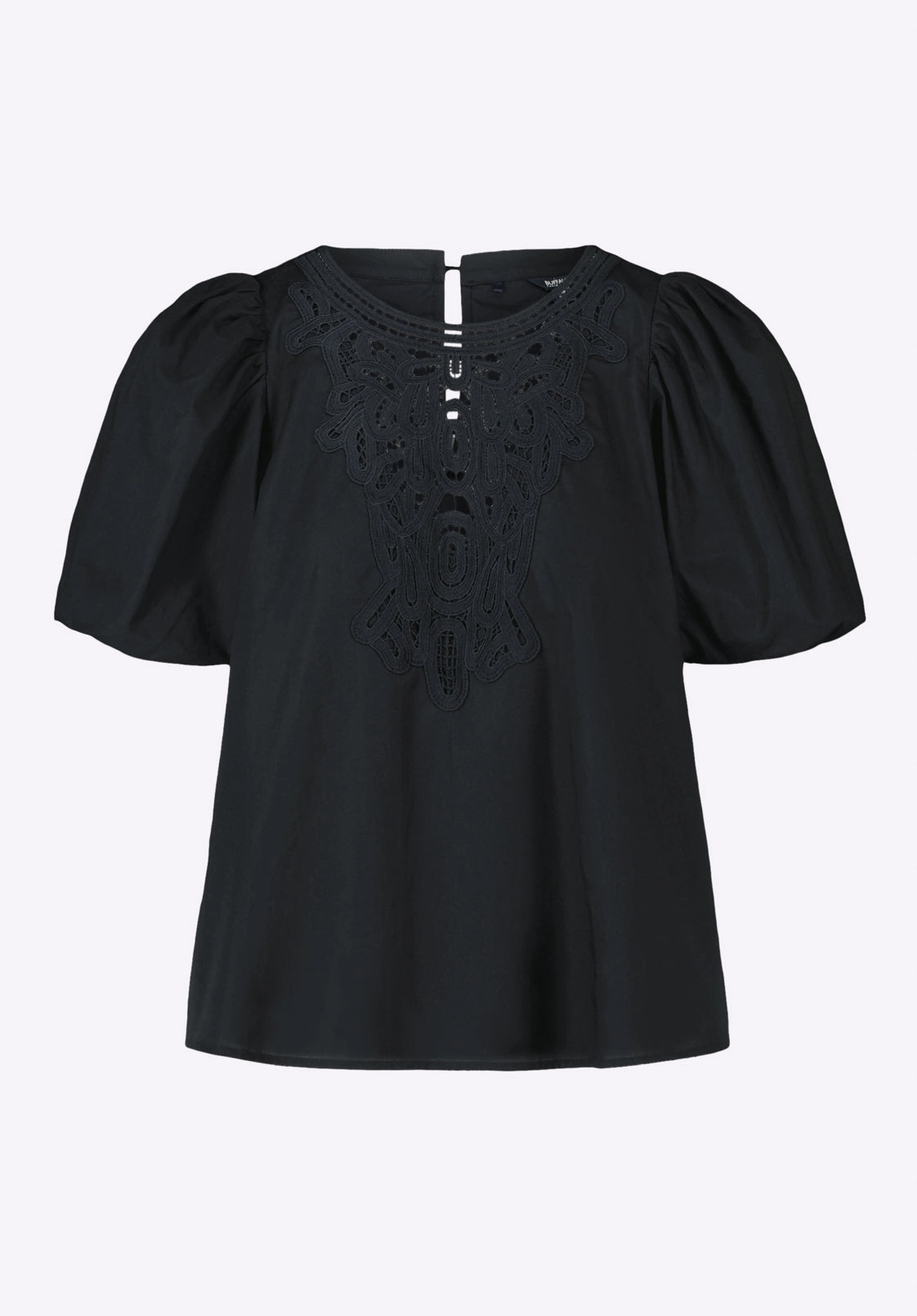 Leonella Women's Puff Sleeve Embroidered Blouse, Black - WT0204P Checkered Style Sporty Look