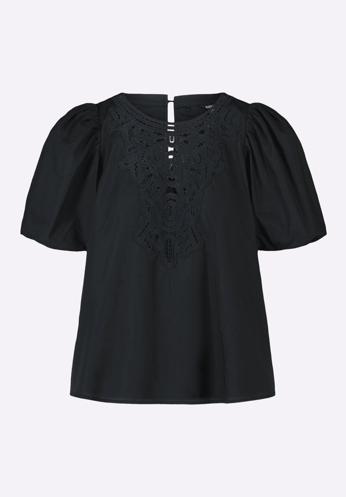 Leonella Women's Puff Sleeve Embroidered Blouse, Black - WT0204P Pullover Design