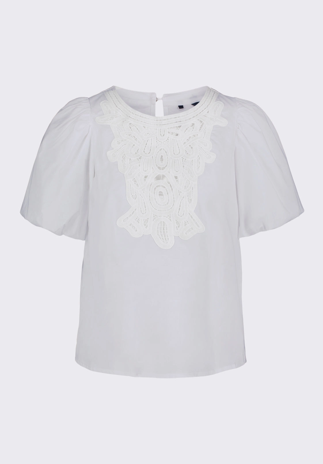 Leonella Women's Puff Sleeve Embroidered Blouse, White - WT0204P Fashion Forward Design