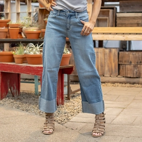 Style Basic Casual Option Leslie High Rise Crop Wide Leg Plus & Regular Sizes