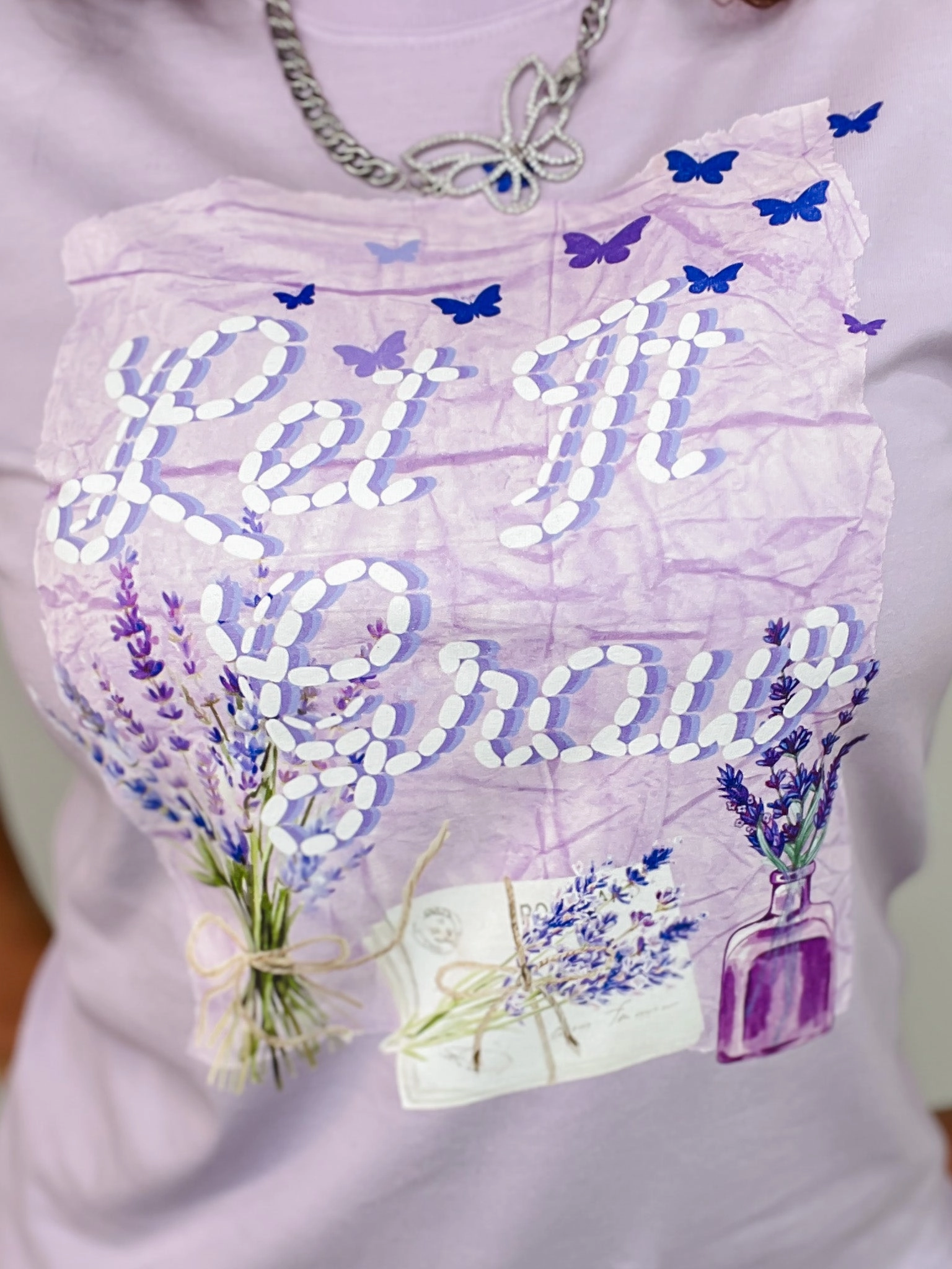 Let It Grow Lavender Graphic Tee EcoCertified Material