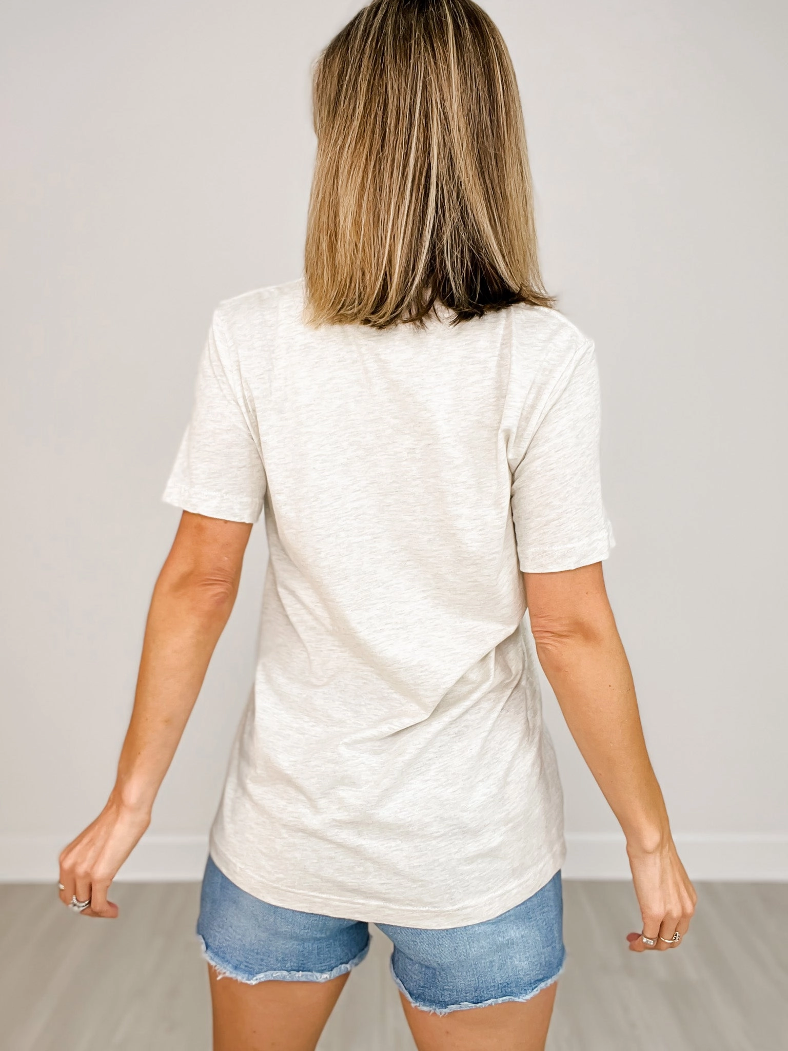 Let's Go Somewhere Graphic Tee Neutral Tone Stitching Architectural Tailoring