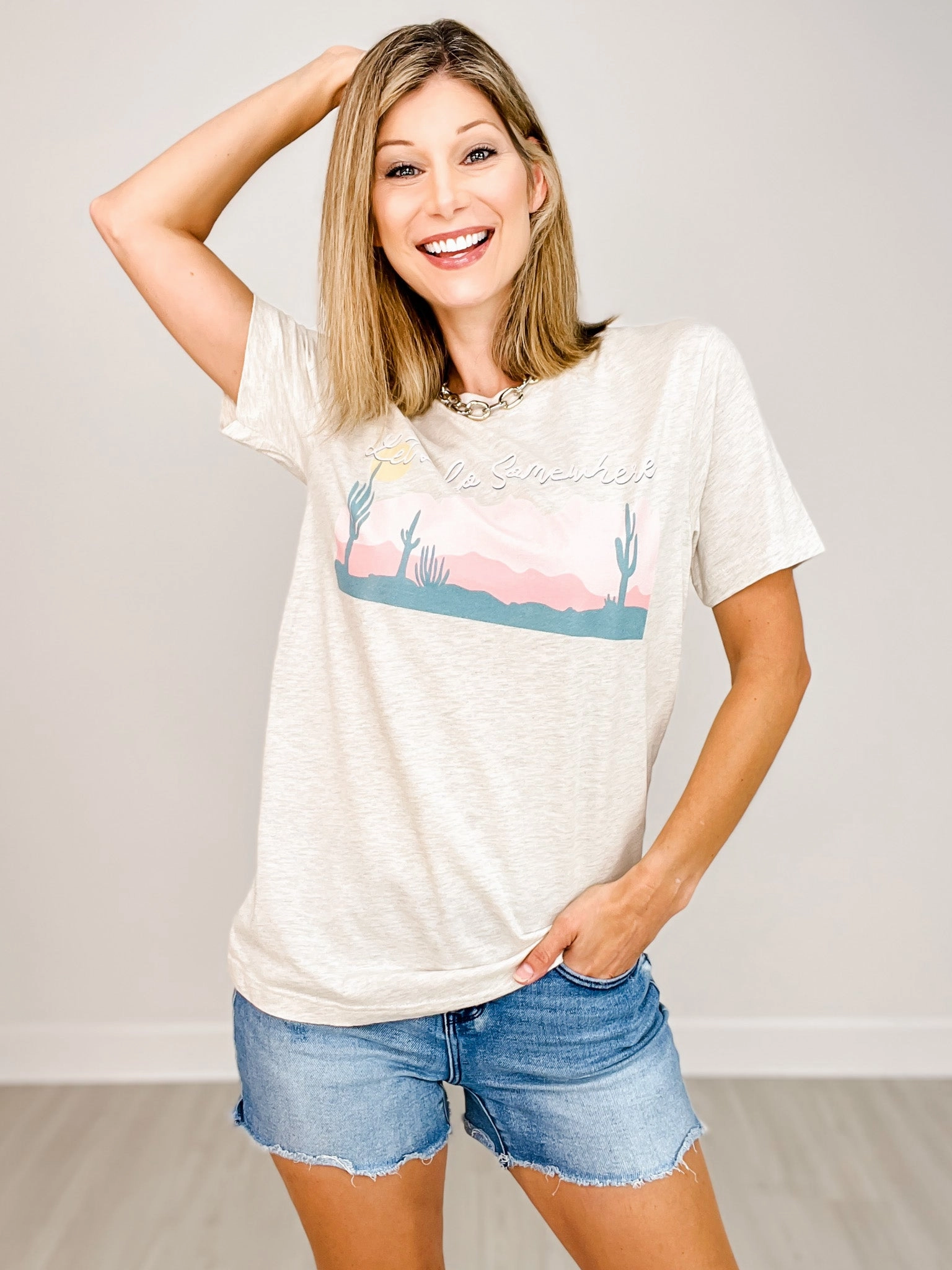 EcoFriendly Dye Process Let's Go Somewhere Graphic Tee