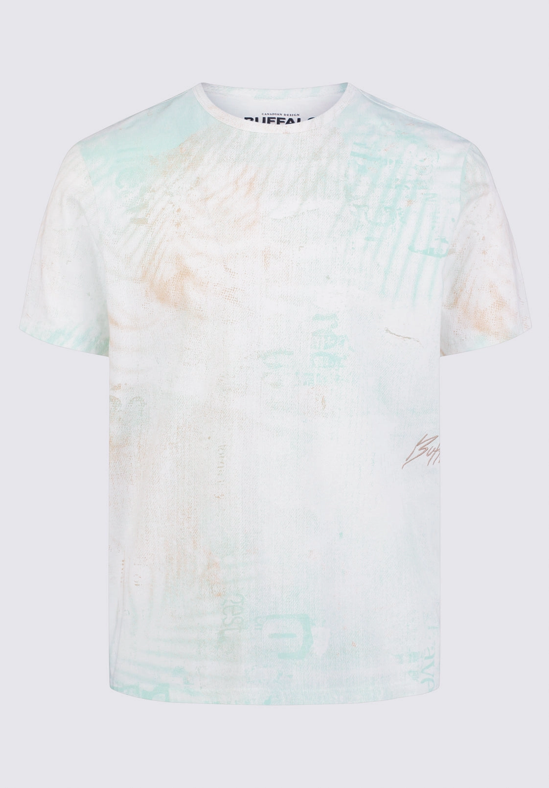 Tamayo Men's Short Sleeve T-shirt, Misty Green - BM24382 Soft Touch Texture Convertible Neckline