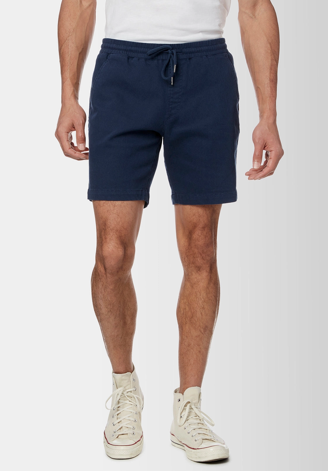 Sporty Fit Design AntiSnagTechnology Higgers Cotton Twill Blend Shorts, Whale - BM23934