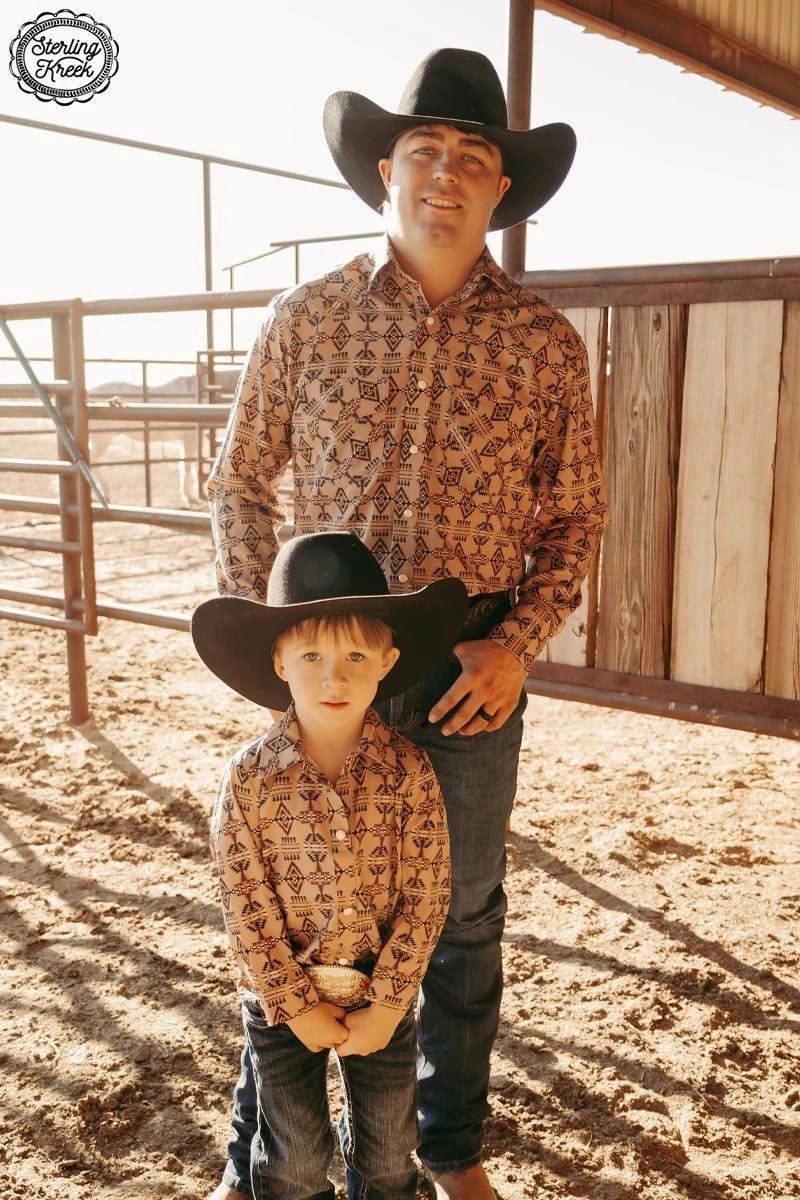 AbrasionResistant Mens Sitting Bull Button Up