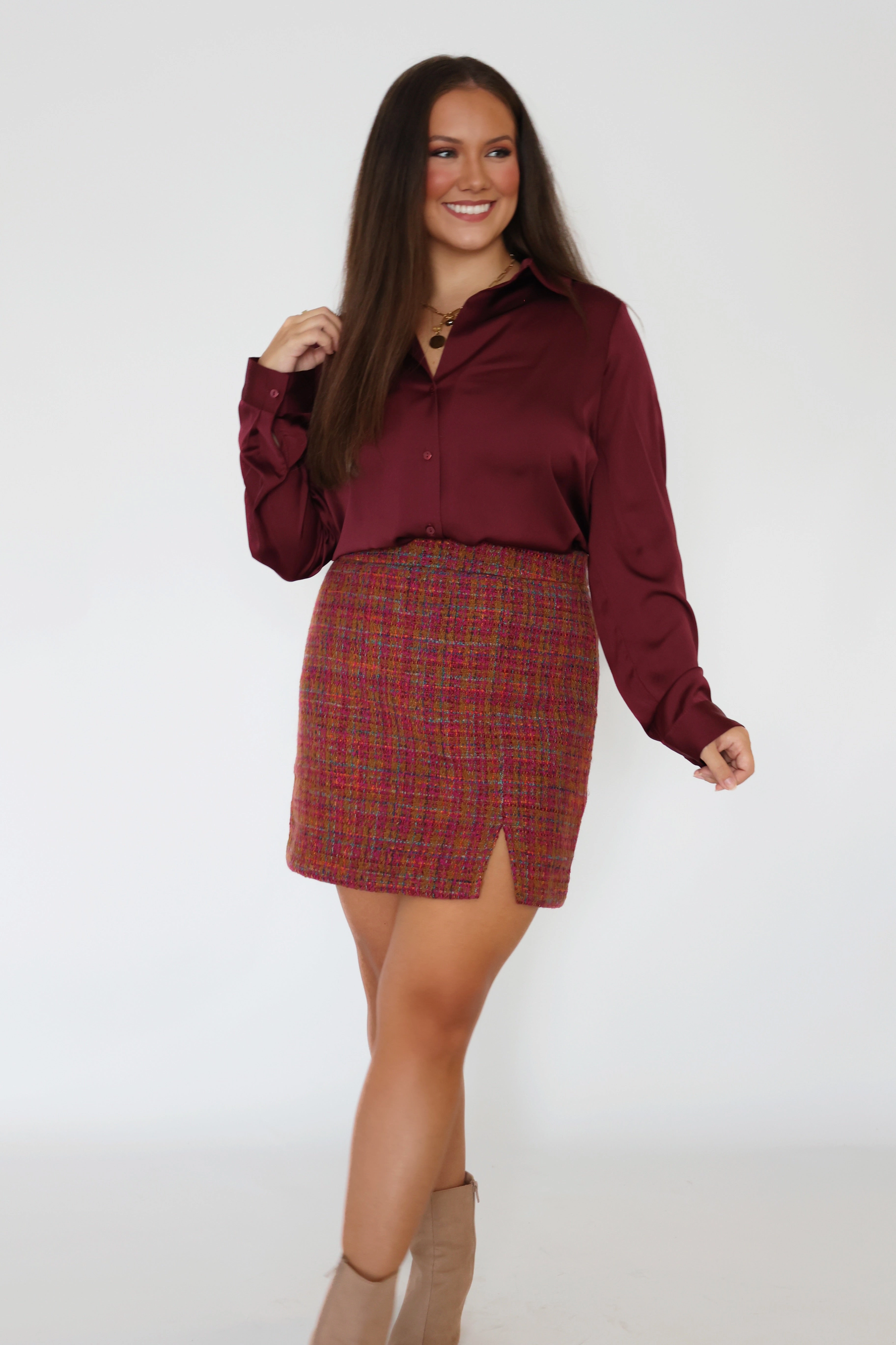 Lilly Tweed Skirt (FINAL SALE) Sleek Vibe Vibe Shot