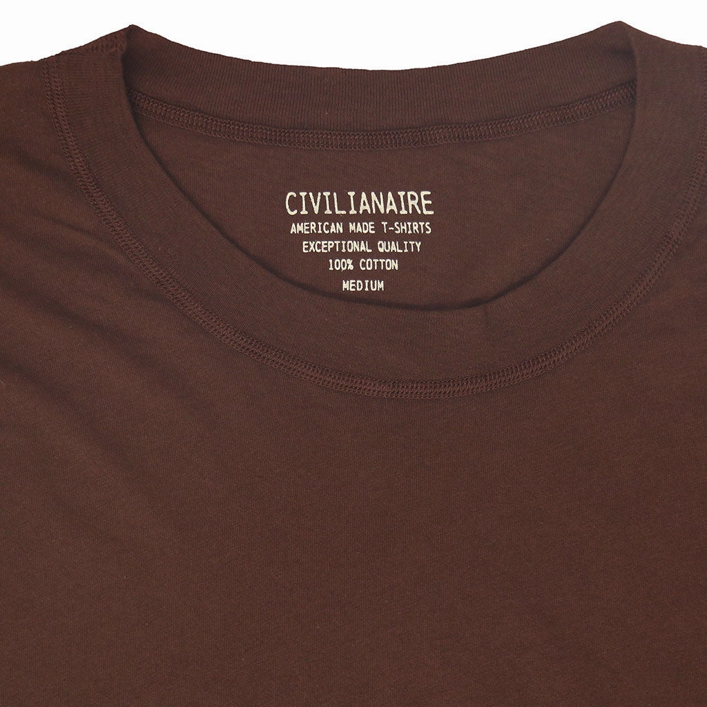 Long Sleeve Crew Neck Cotton Tee - Deep Burgundy #6152 Snag Resistant Surface NoSlip Grip