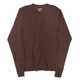 Long Sleeve Crew Neck Cotton Tee - Deep Burgundy #6152 Circular Knit