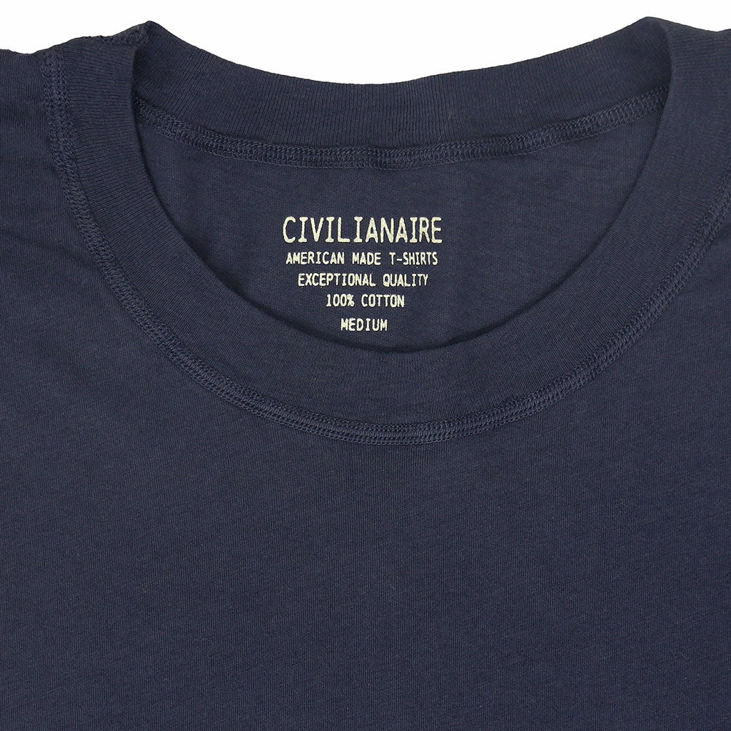 Long Sleeve Crew Neck Cotton Tee - Dk Slate Blue #4405 Hybrid Fabric Blend Classic Hoodie