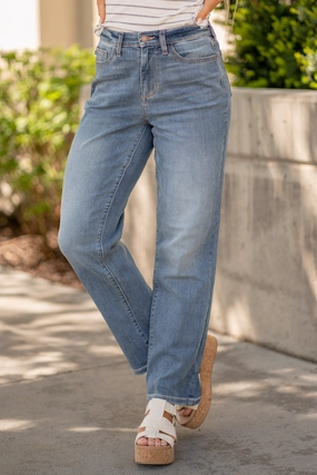 American Sweetheart High Waist Straight Jeans Plus & Regular Sizes Timeless Look Casual Design