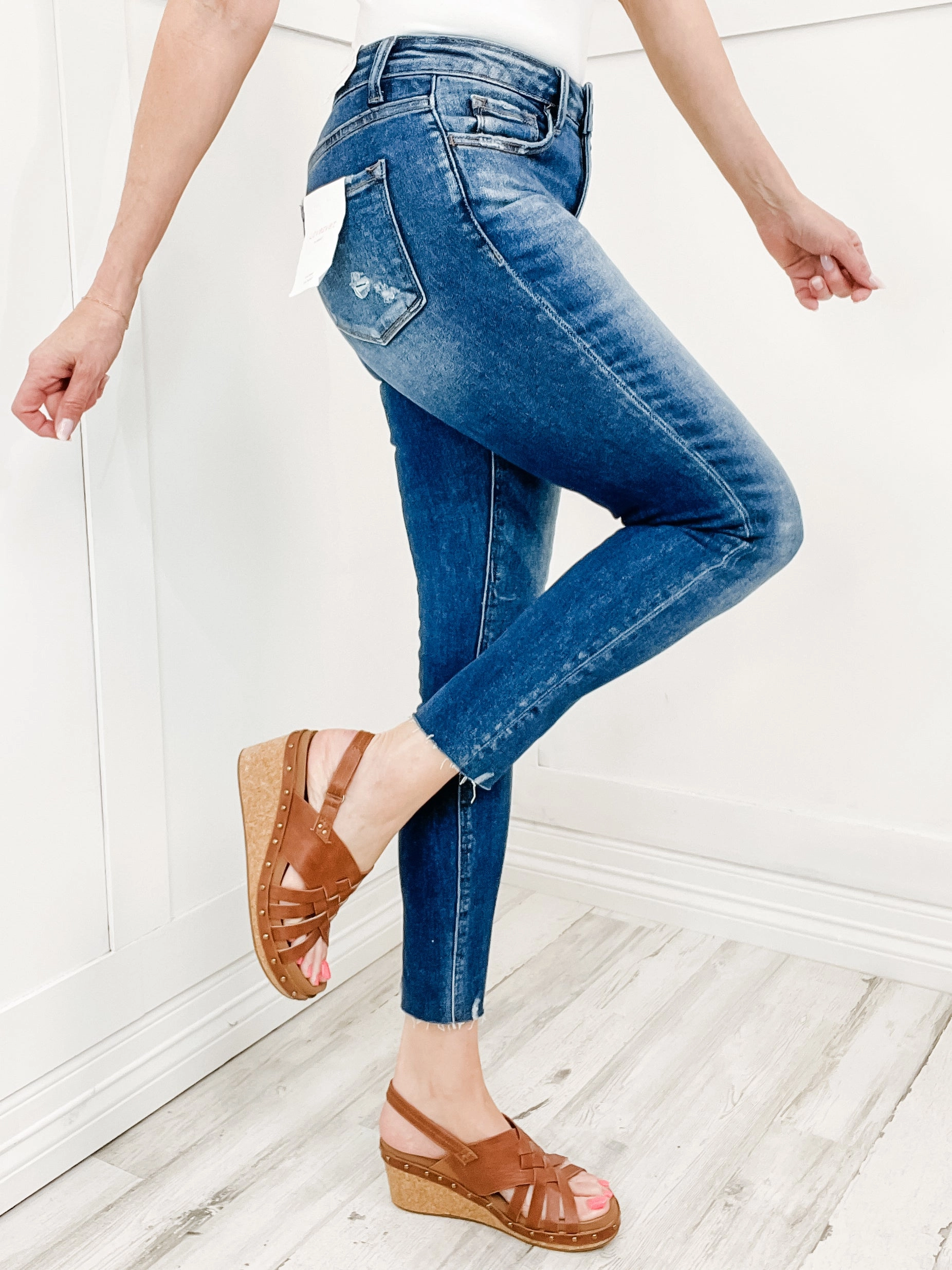 Lovervet by Vervet "RIVER" Hi-Rise Cropped Skinny Jeans Basic Necessity