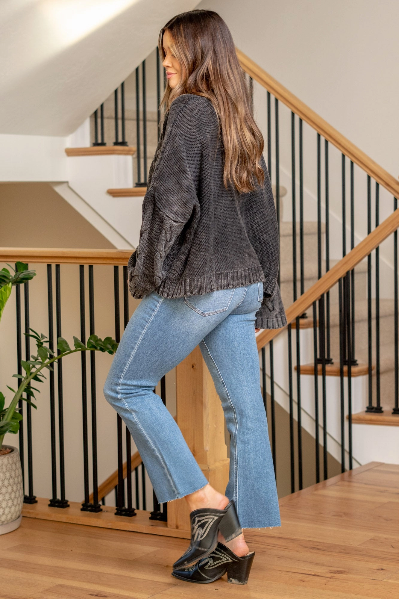 True Comfort Smart Casual Modern Rainy Day LOVERVET Waiting High Rise Kick Flare Regular & Plus Sizes Medium Blue Wash