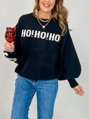 Christmas Sweater With Front and Back Lettering Light Layers