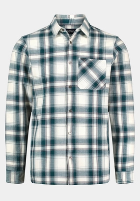 Tailored Fit Urban Fashion Sinclair Men's Long-Sleeve Plaid Shirt, Deep Teal - BM24690