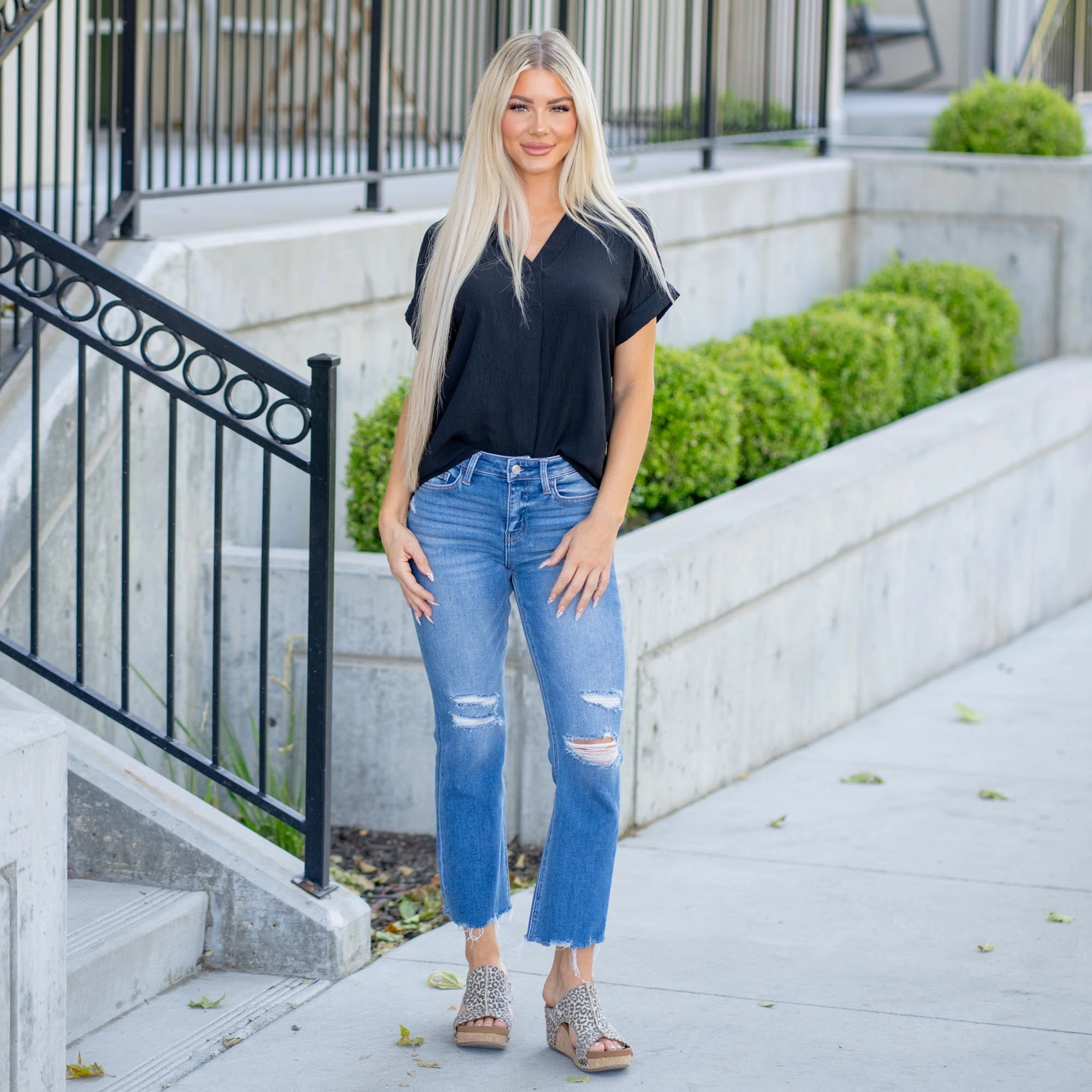 Party Look Classic Wear VERVET Aurora High Rise Kick Flare Regular & Plus Sizes Medium Blue