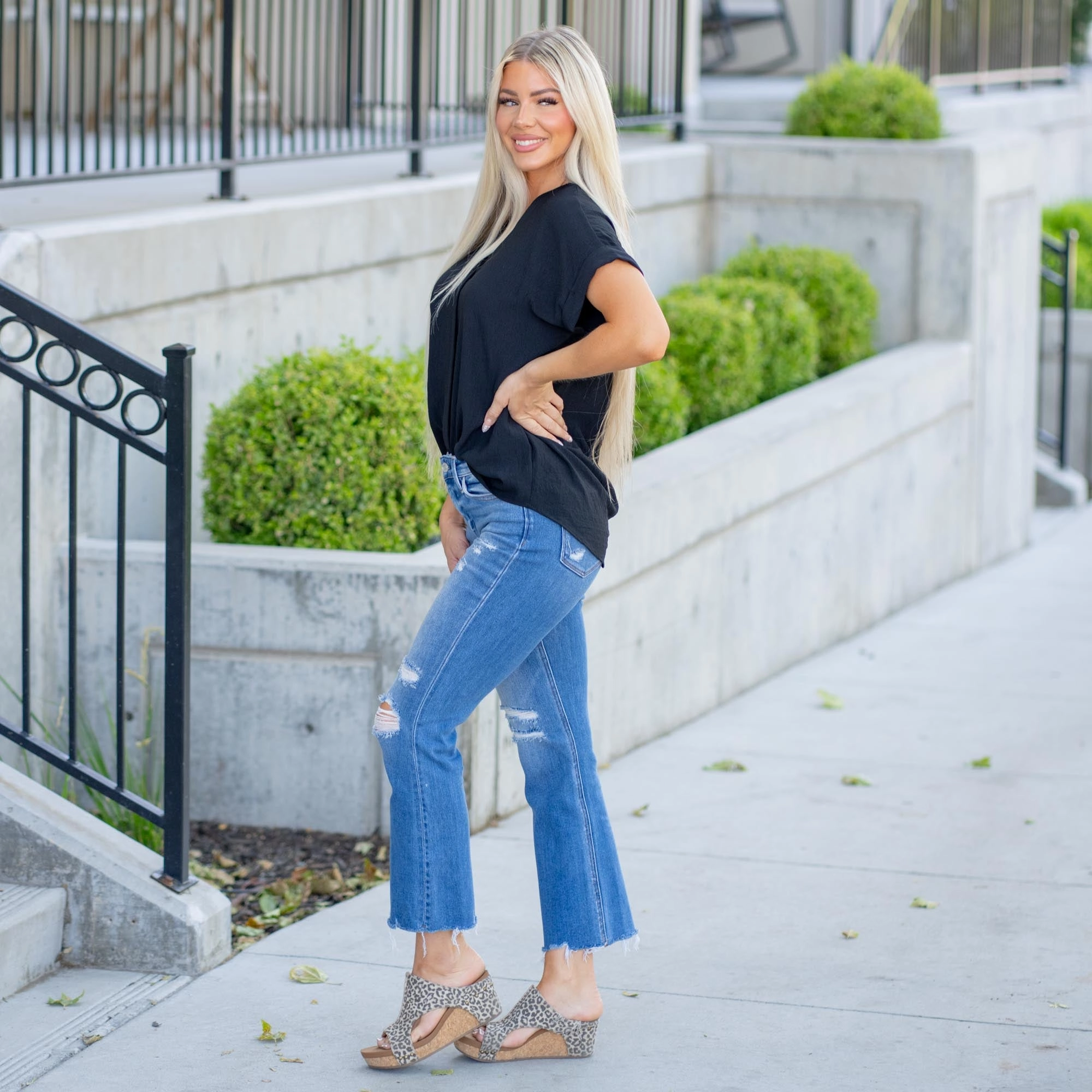 Everyday Loose Everyday Gym Ready VERVET Aurora High Rise Kick Flare Regular & Plus Sizes Medium Blue