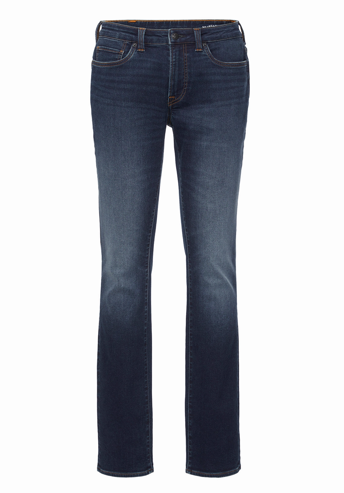 Everyday Comfort Wear Organic Cotton Slim Ash Men's Freedom Flex Jeans in Classic Sanded Indigo - BM22918