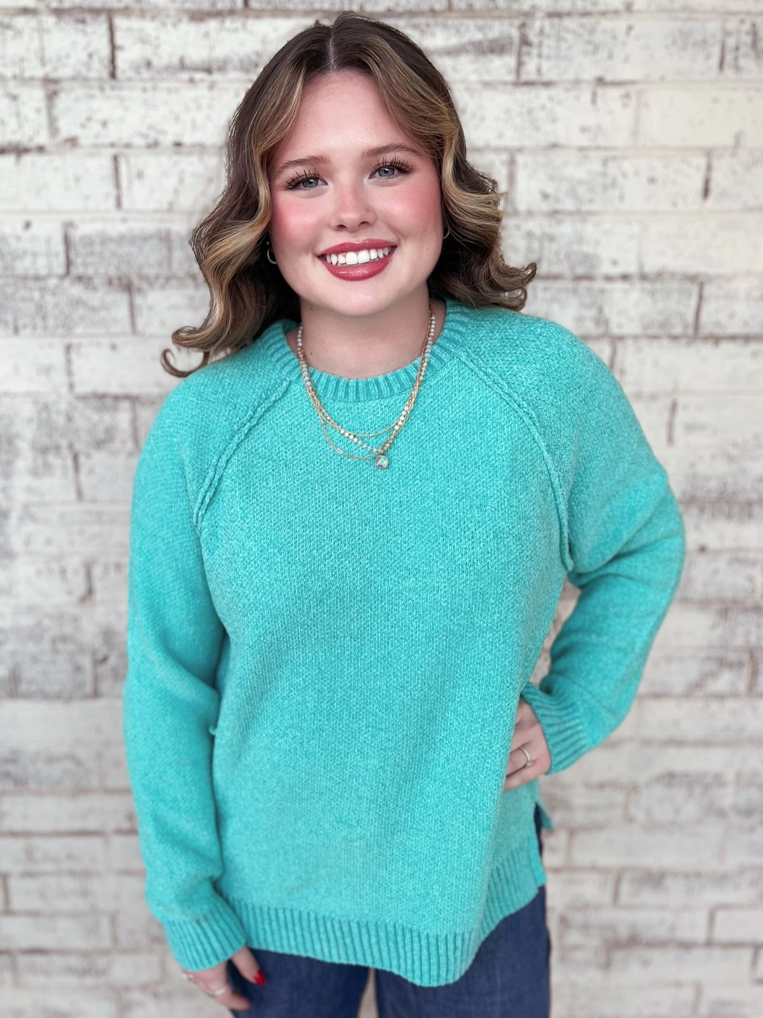 HighCollar Design Casual Tee Luxuriously Knitted Raglan Sweater - 4 Colors*