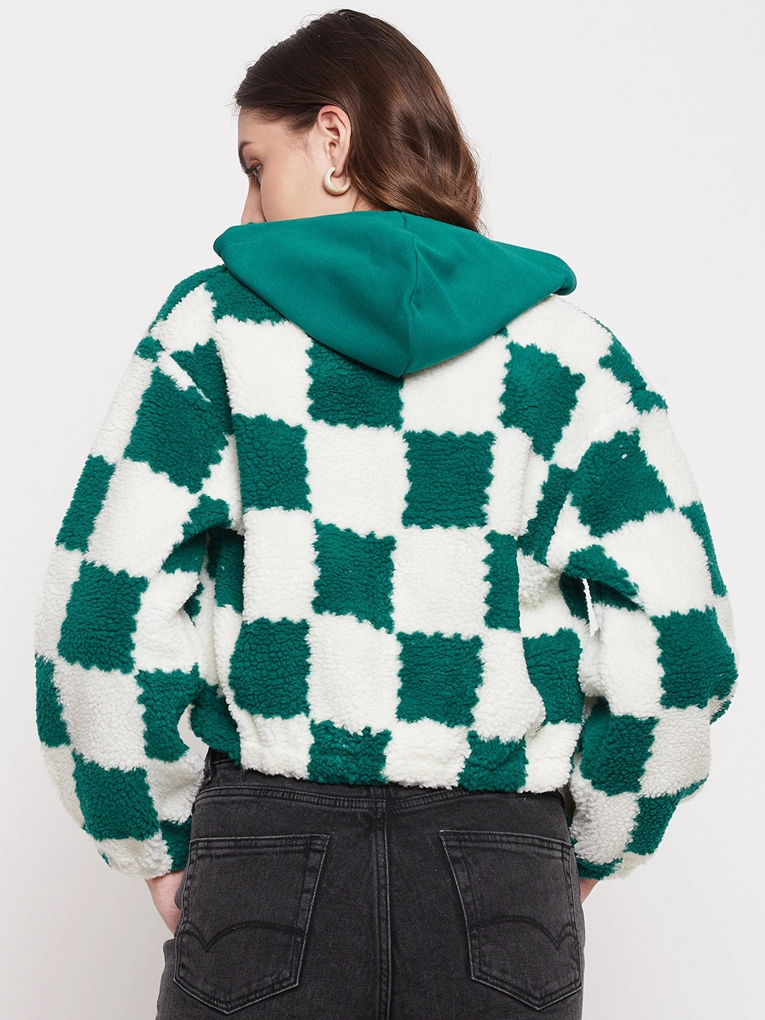 Madame Colour Blocked Bottle Green Sweatshirt Comfy All Day