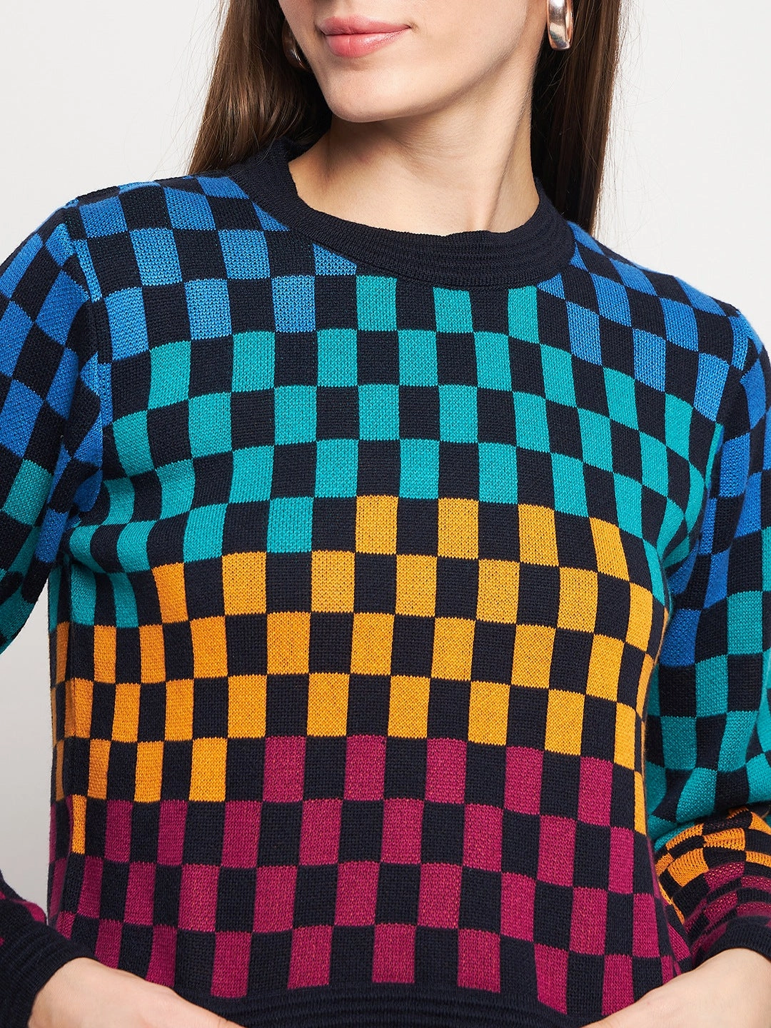 Eco Conscious Manufacturing Madame Colourblocked Black Sweater