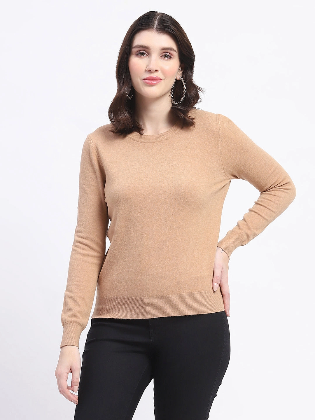 Sport Performance Madame Crew Neck Brown Sweater