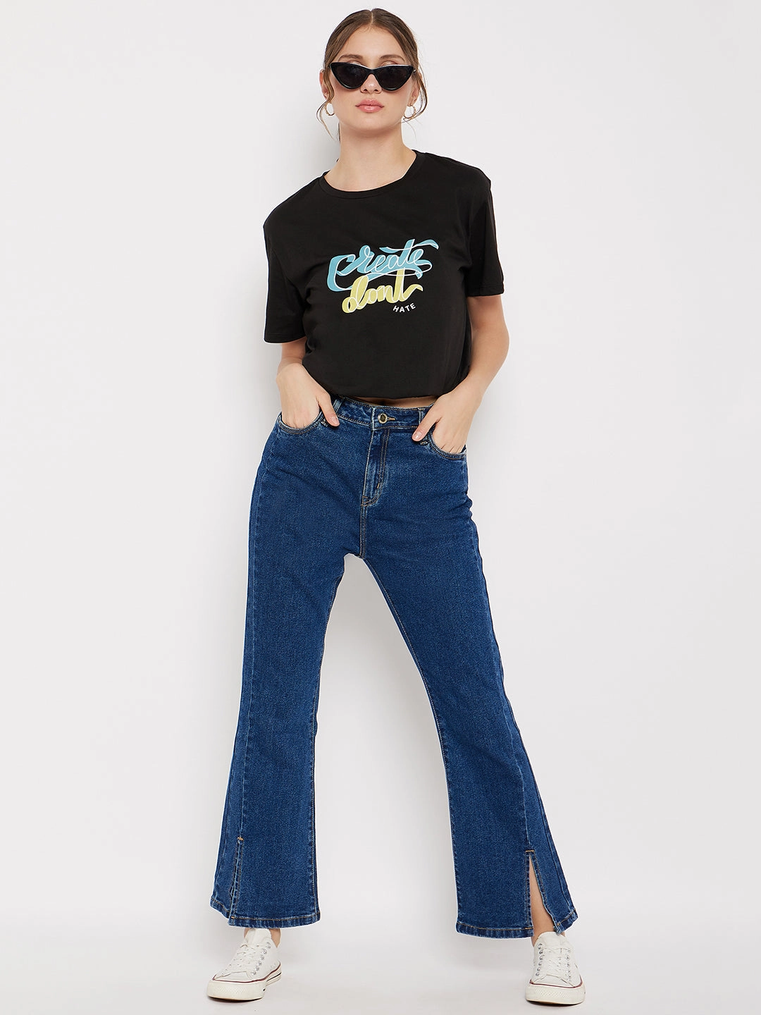 ButterSoftTexture Madame Crew Neckline Printed T-Shirt