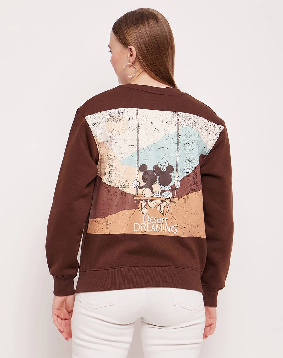 Madame Disney Graphic Print Chocolate Brown Sweatshirt product gift worthiness