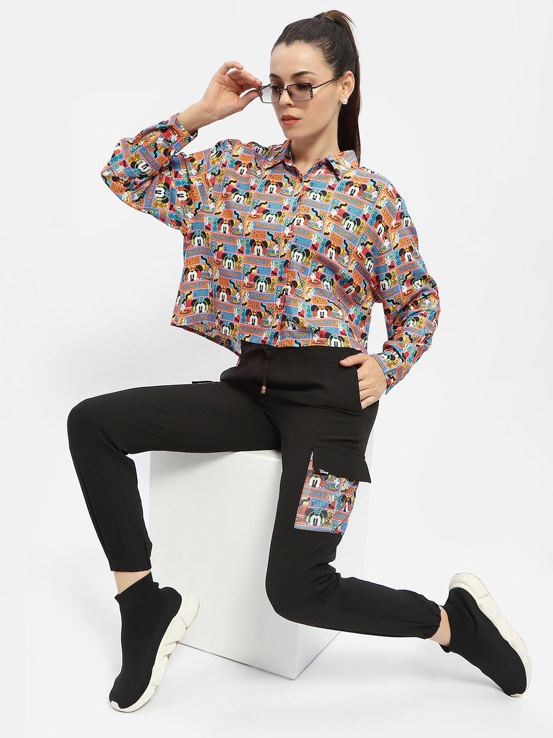 Everyday Fashion Odor Control Technology Madame Disney Printed Orange Shirt