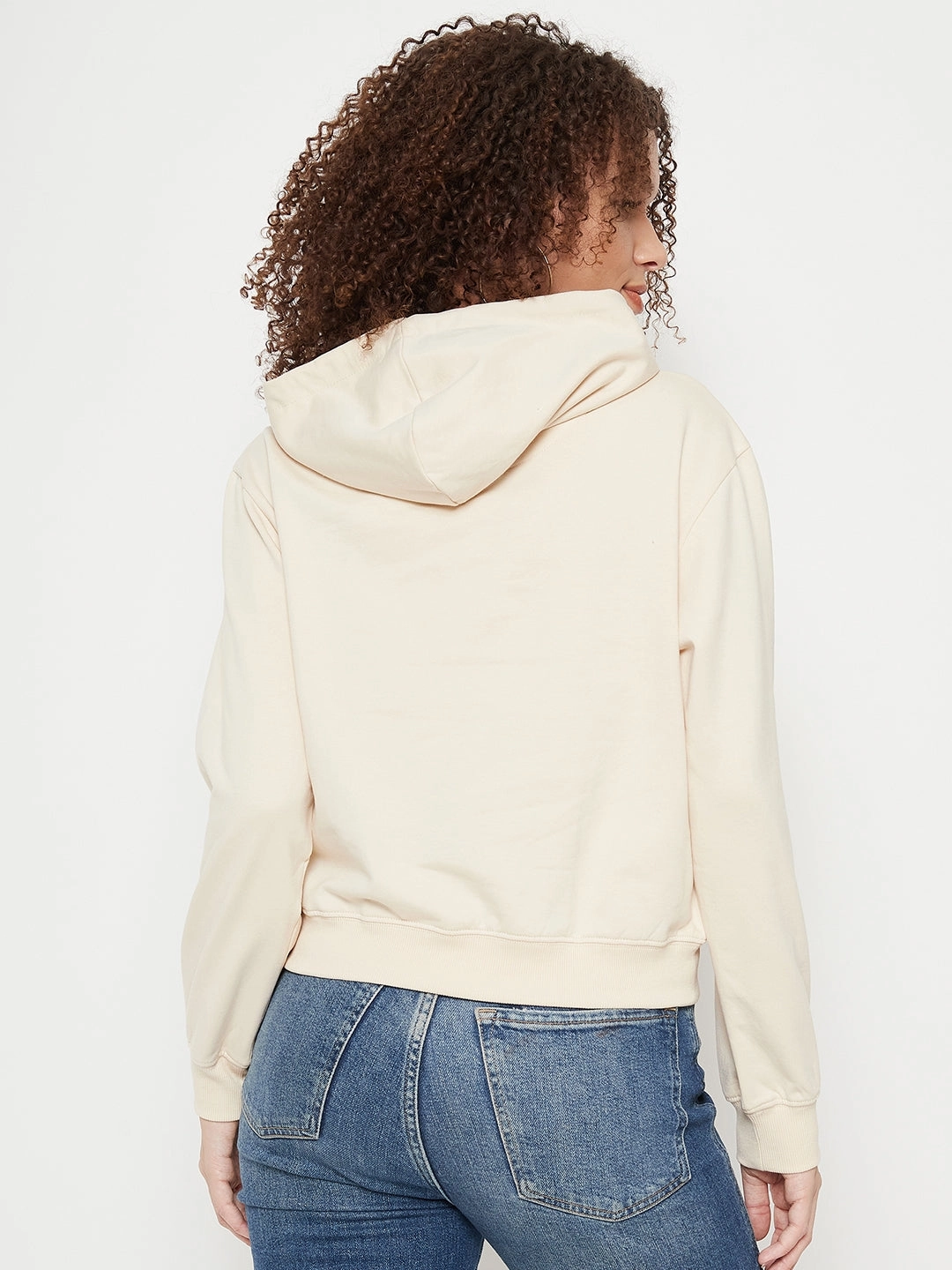 Madame Solid Off White Sweat-Shirt Earth Tones Classic Chic