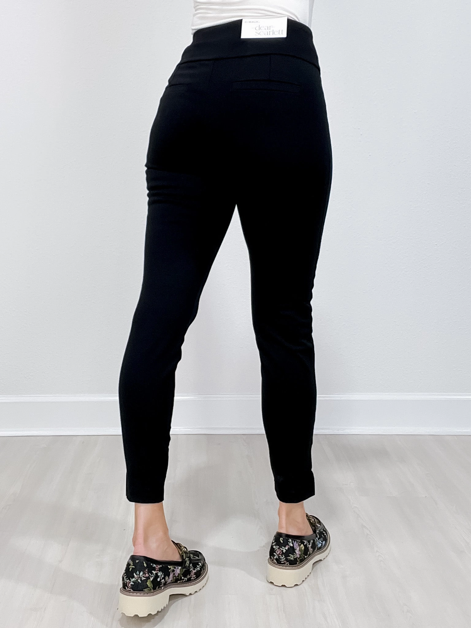 Magic High Waisted Double Knit Skinny Pants in Black Sporty Appeal