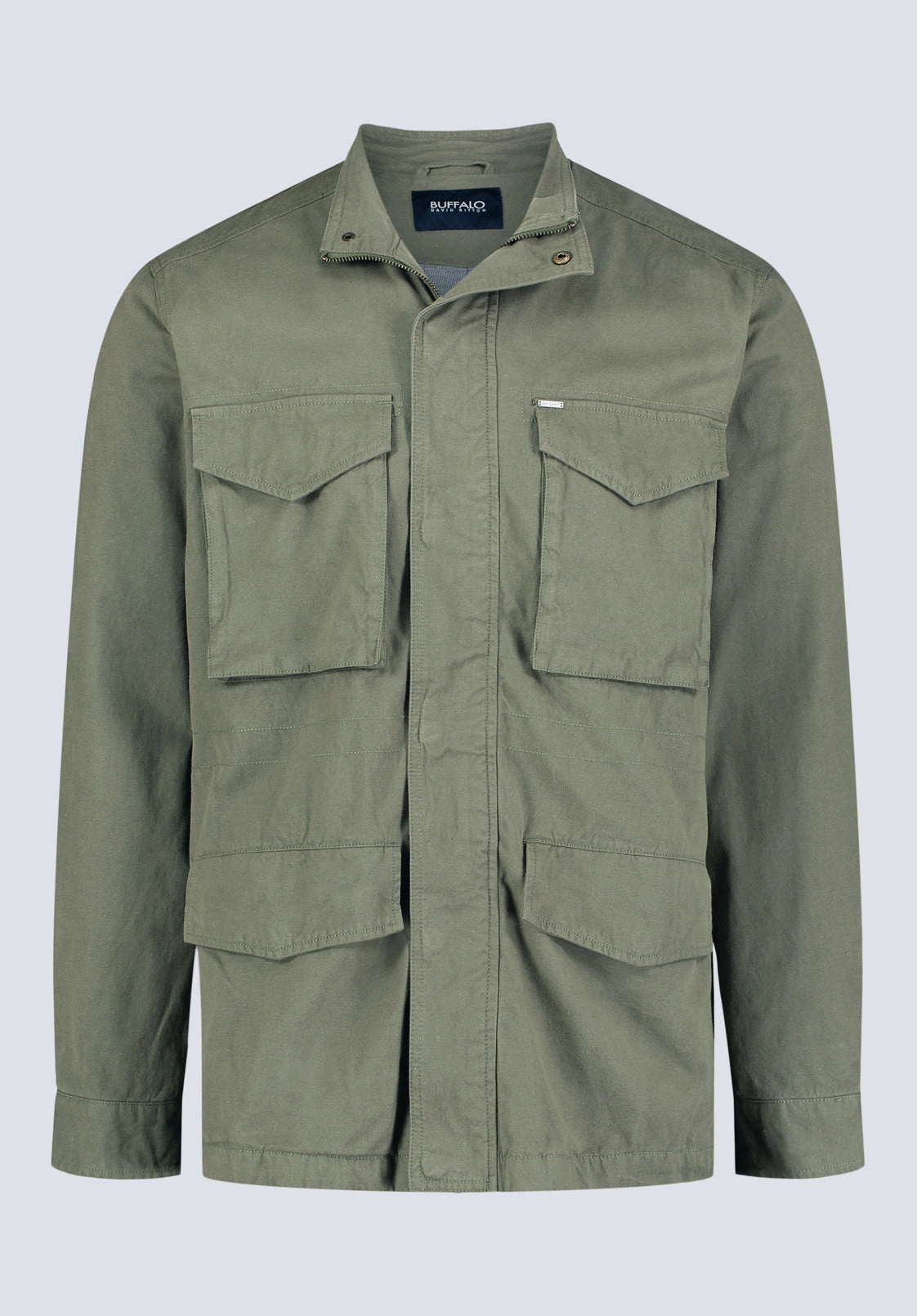 Jafom Men's Utility Jacket with Pockets, Army Green - BM24445 Glow In The Dark Accents Cold Resist