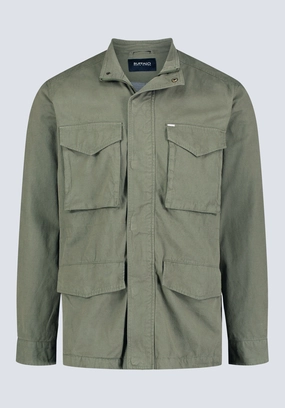 Jafom Men's Utility Jacket with Pockets, Army Green - BM24445 Chill Weather Ventilation Panels