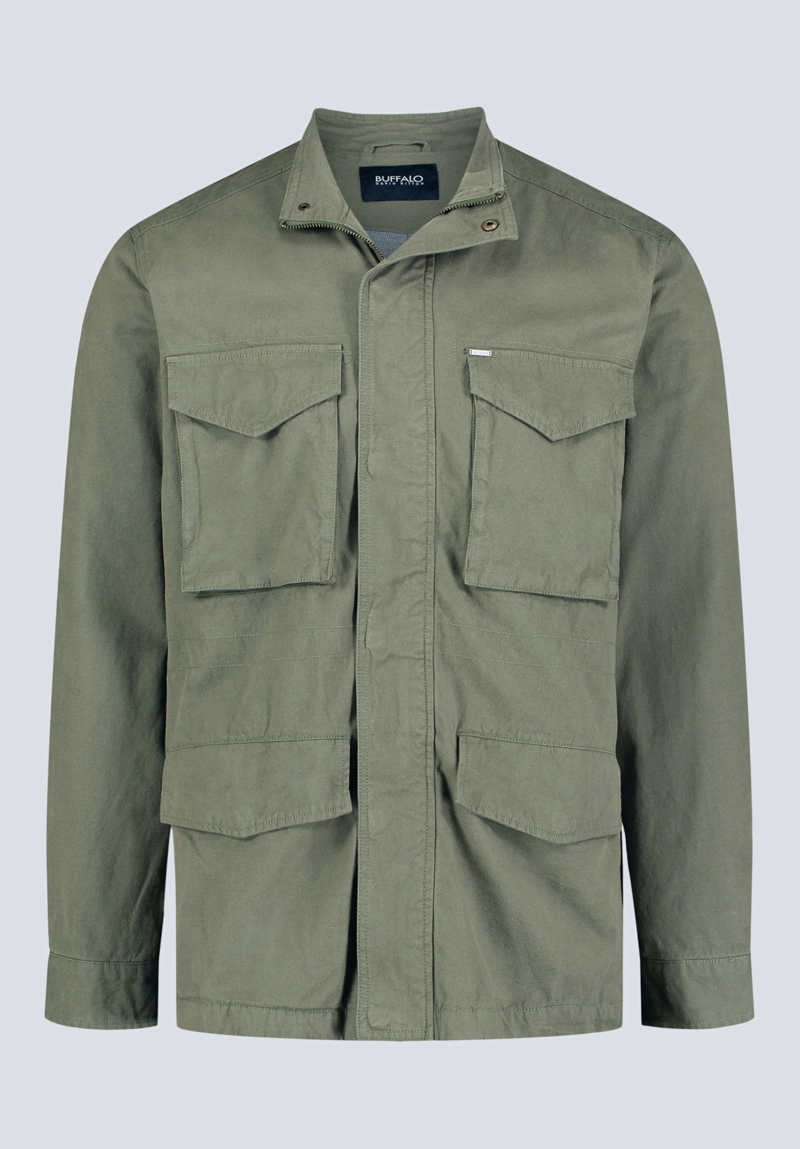 Jafom Men's Utility Jacket with Pockets, Army Green - BM24445 Chill Weather Ventilation Panels