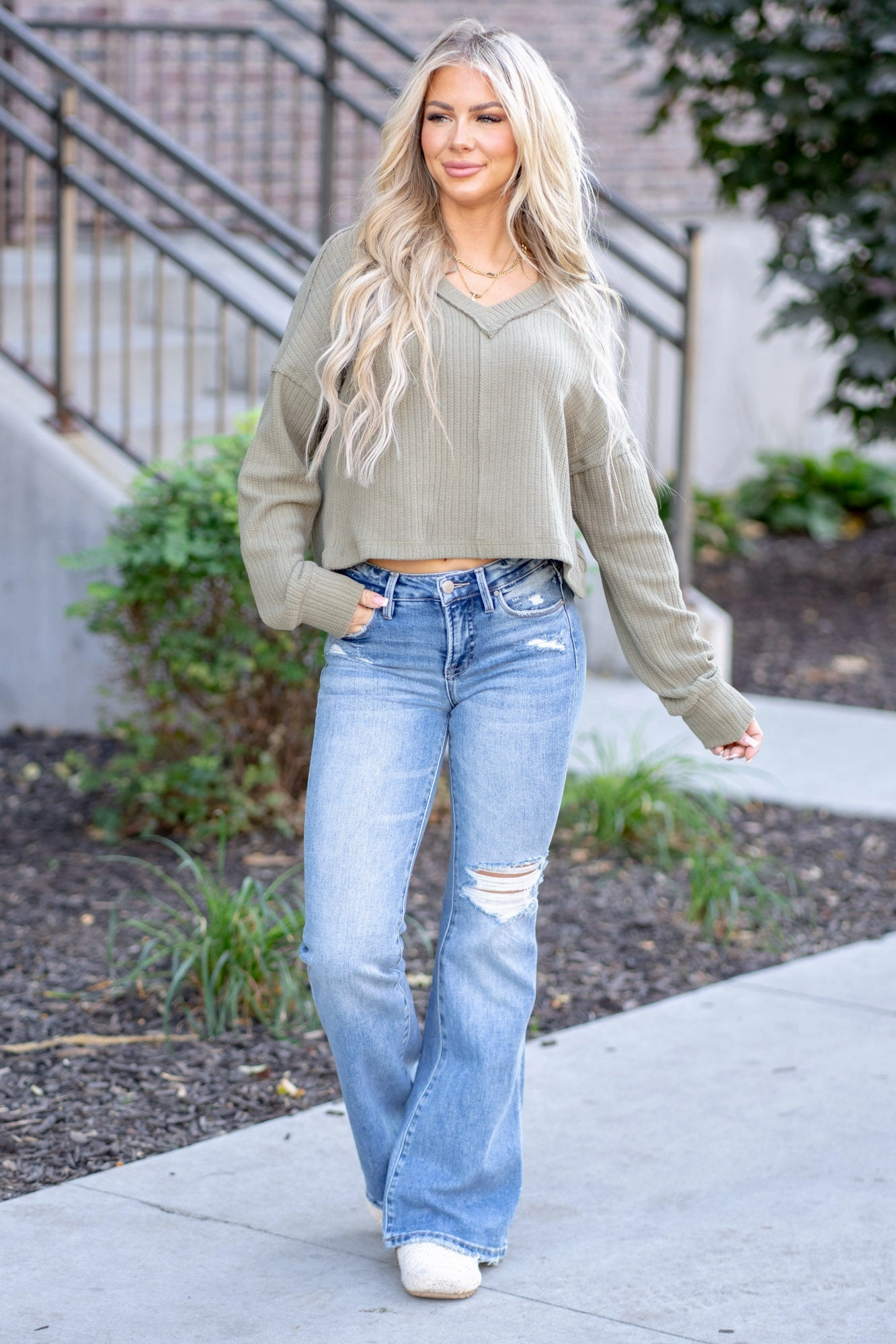 Popular Staple Comfy Option Maple Grove Tummy Control Top Mid Rise Flare Regular & Plus Sizes