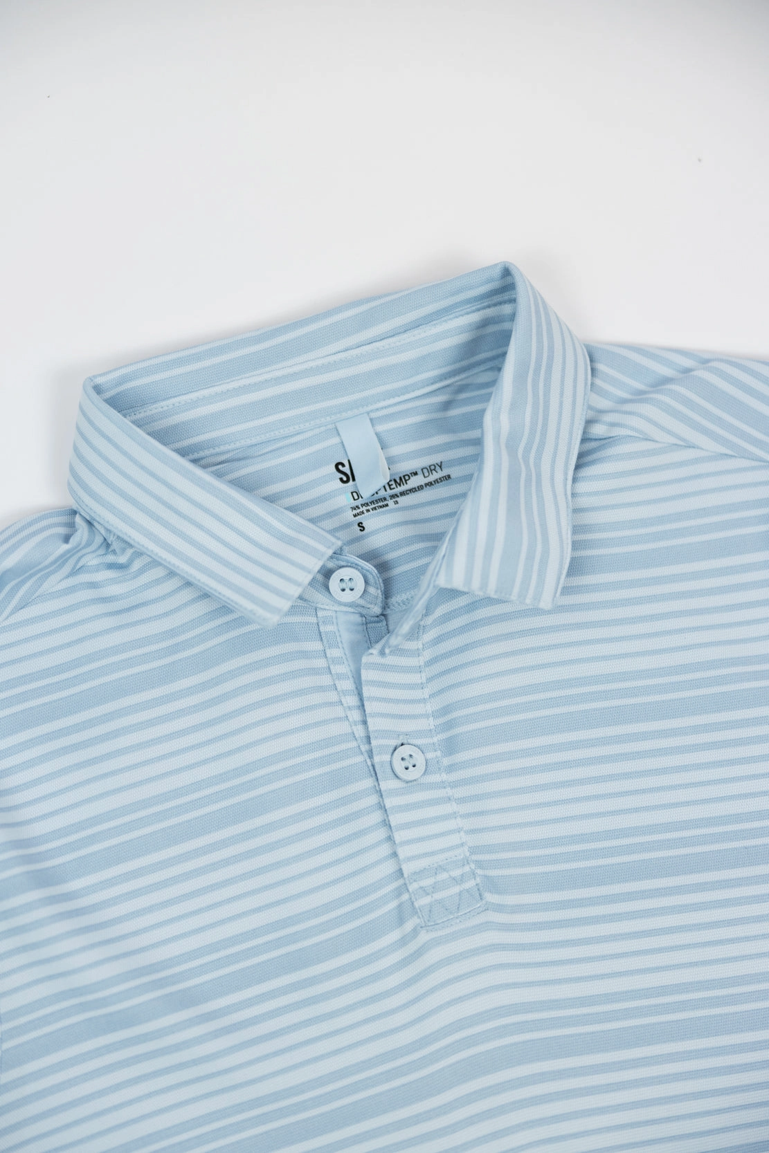 Men's DropTemp Dry Polo | Shadow Stripe/Light Blue Stretchable Fabric Luxurious Feel