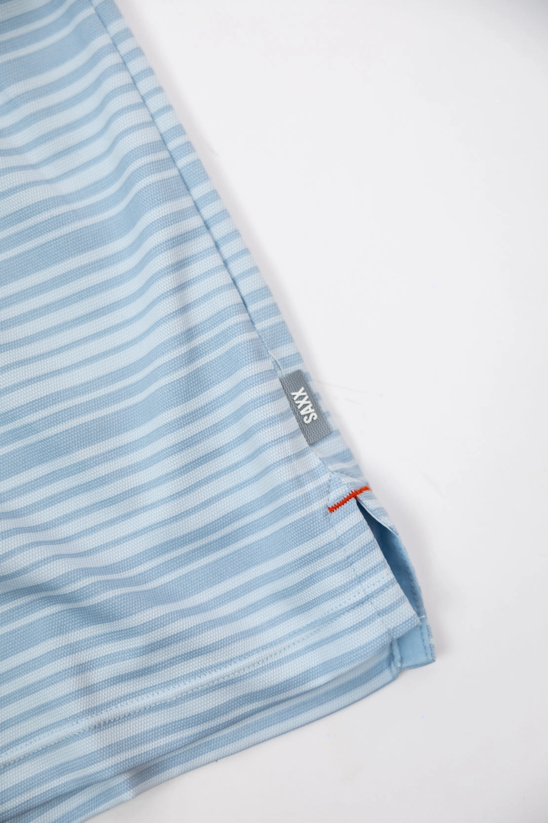 Chilly Weather Wear Trendsetting Design Men's DropTemp Dry Polo | Shadow Stripe/Light Blue