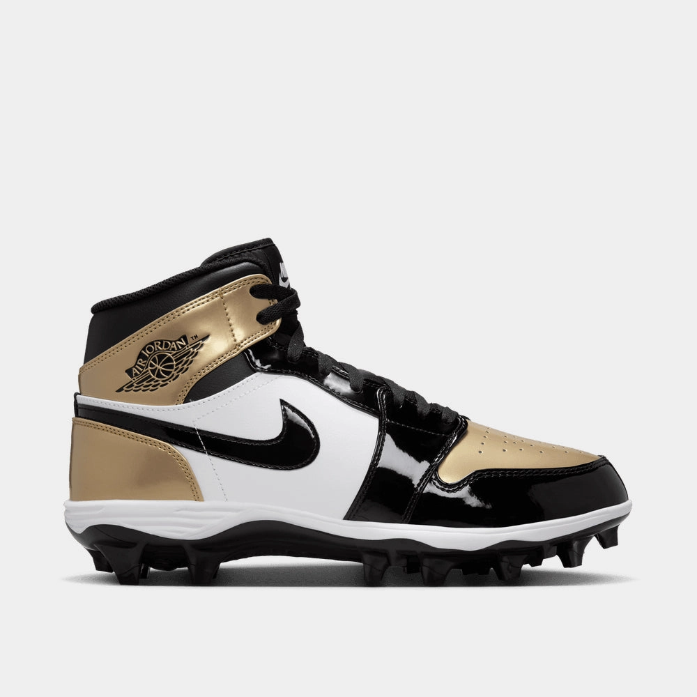 Men's Jordan 1 Mid TD Football Cleats Ventilated Lining