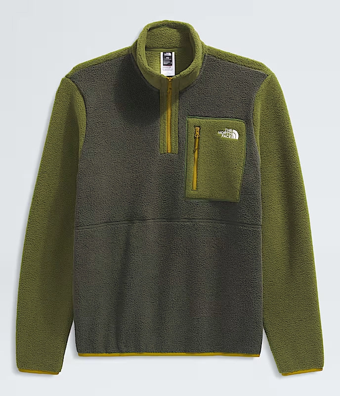 Men's Yumiori 1/4 Zip | New Taupe Green/Woodland Green/Deep Dijon snag resistant