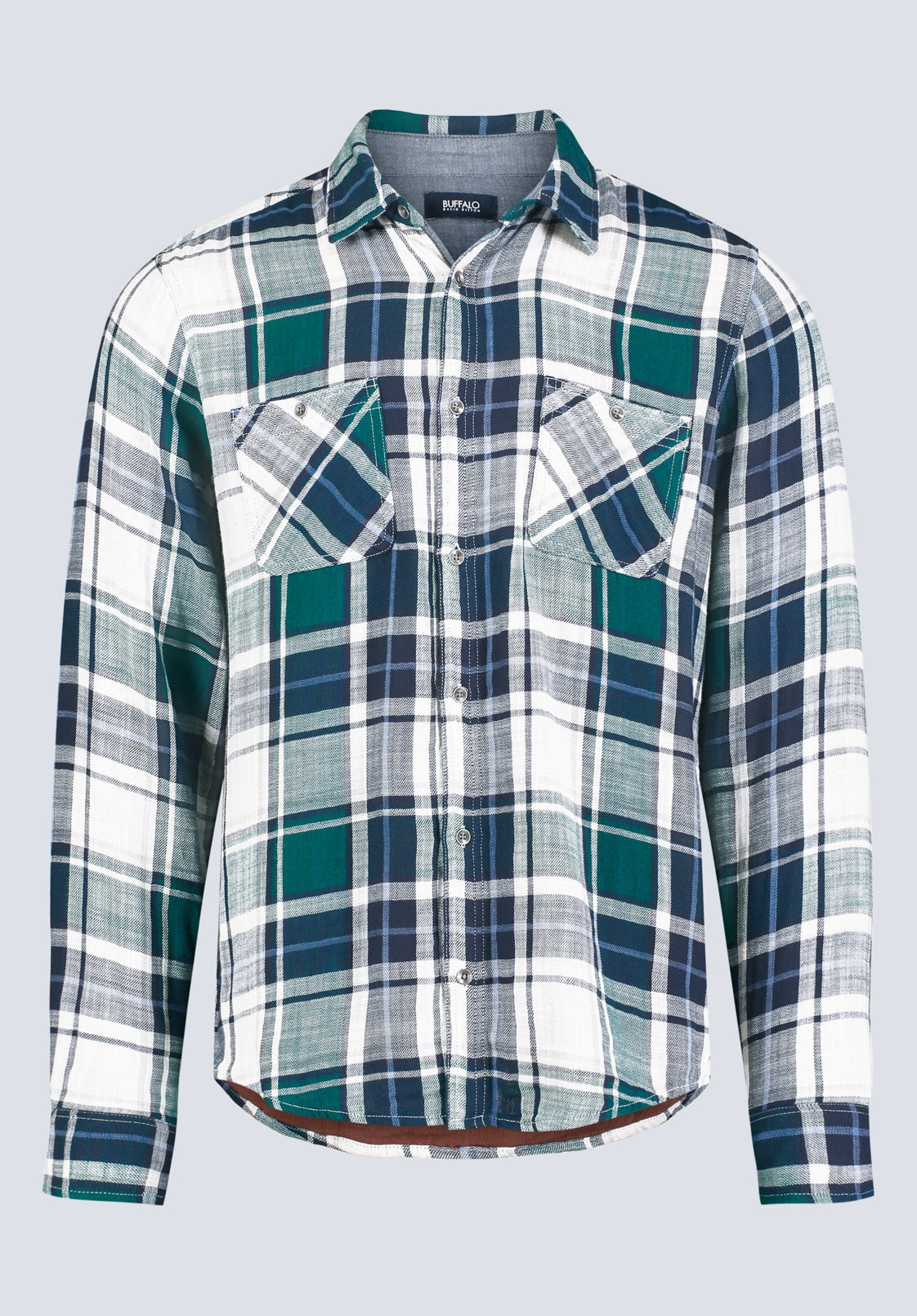 Soft Touch Saolo Men's Long-Sleeve Plaid Shirt, Forest Green - BM24425