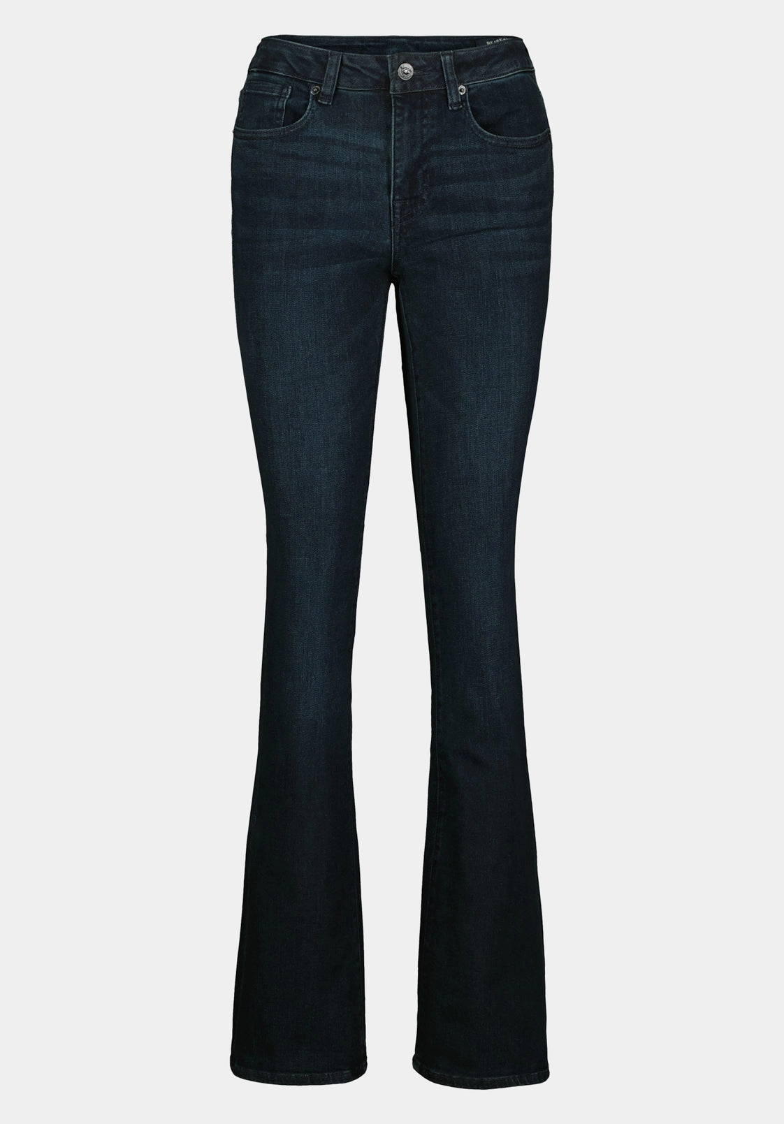 Road Trip Bold Look Smart Casual Mid Rise Bootcut Queen Women's Jeans in Dark Blue - BL15832