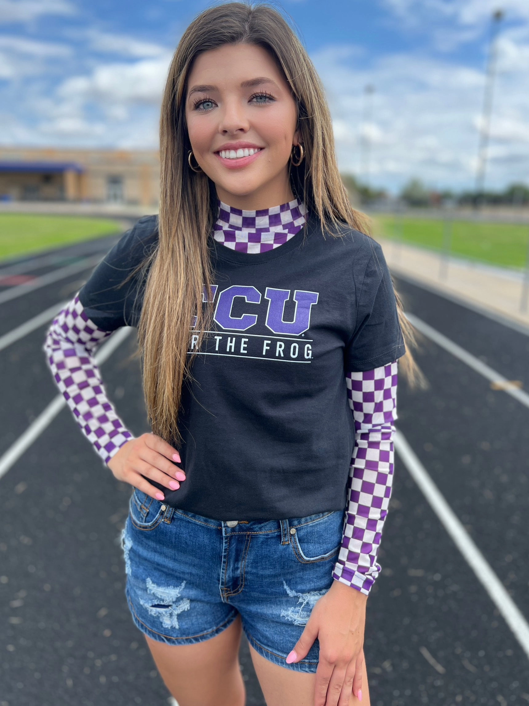 Sterling Kreek Pep Rally Purple Mesh Top HypoallergenicConstruction