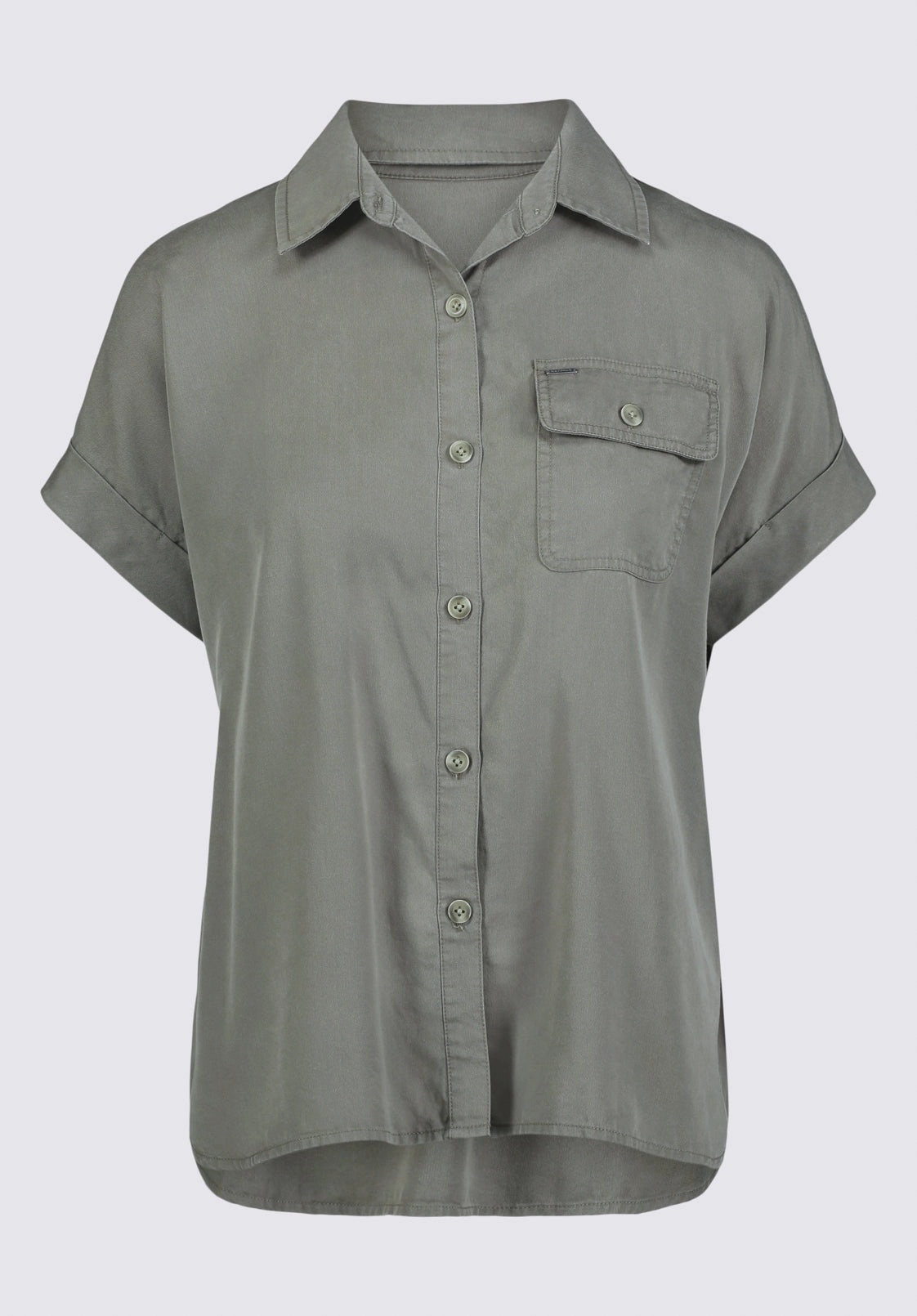 Wardrobe Must-Have Milly Women's Short Sleeve Shirt, Khaki - WT0132S