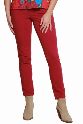 Fashion Piece Daily Musthave 4 WAY STRETCH PULL ON SKINNY ANKLE JEAN - Brick
