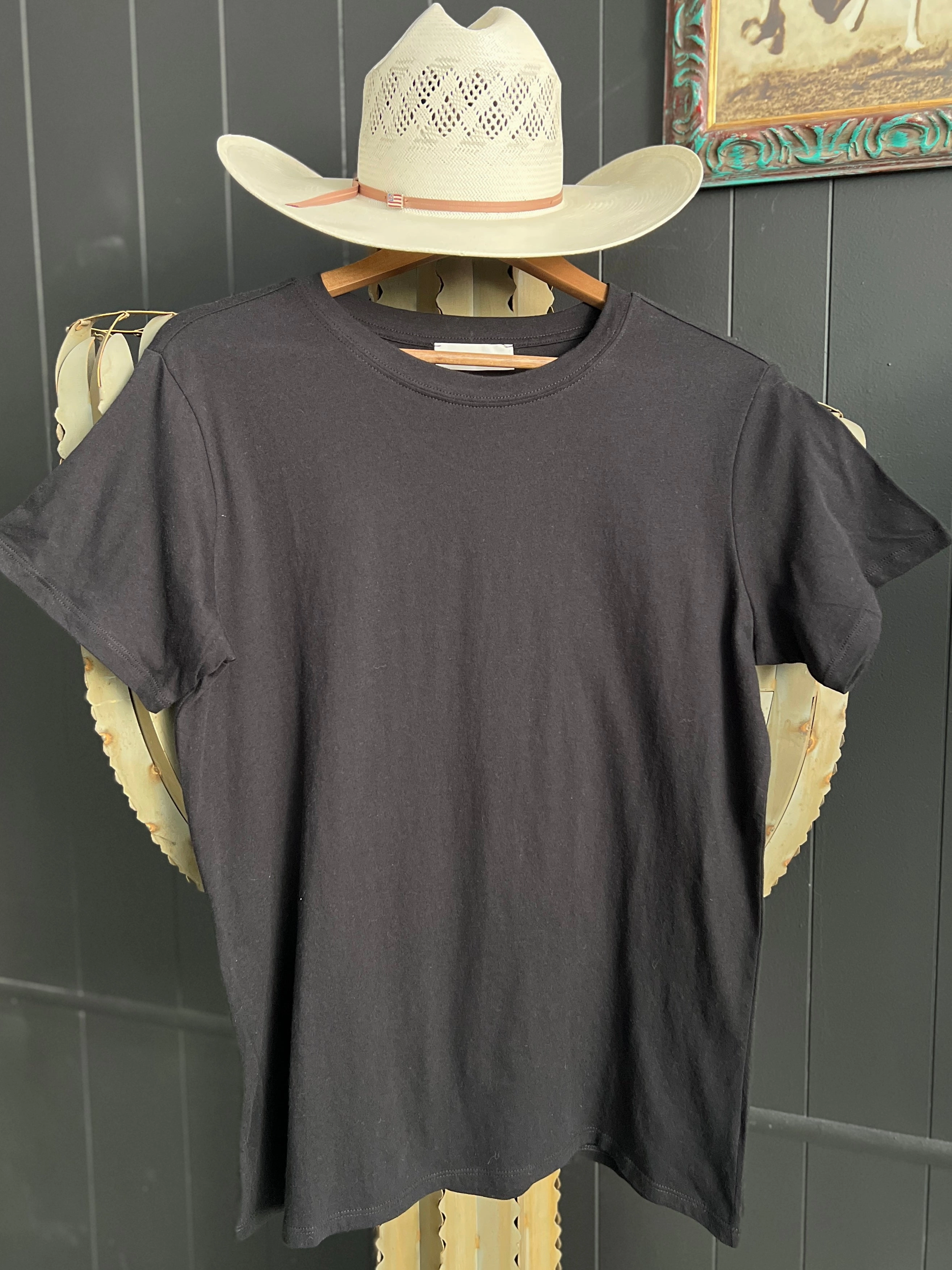 Zenana Cotton Boyfriend Round Neck Basic Tee High Density Weave Double Stitched Hems