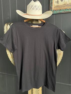 Zenana Cotton Boyfriend Round Neck Basic Tee High Density Weave Double Stitched Hems